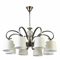 Distribuidor - Lâmpadas Diversas | Lâmpadas Clássicas | LAMPARA CONCORDIA 8XE14 CROMO PANTALLA BLANCA 50-70X78D Ref: 122358020